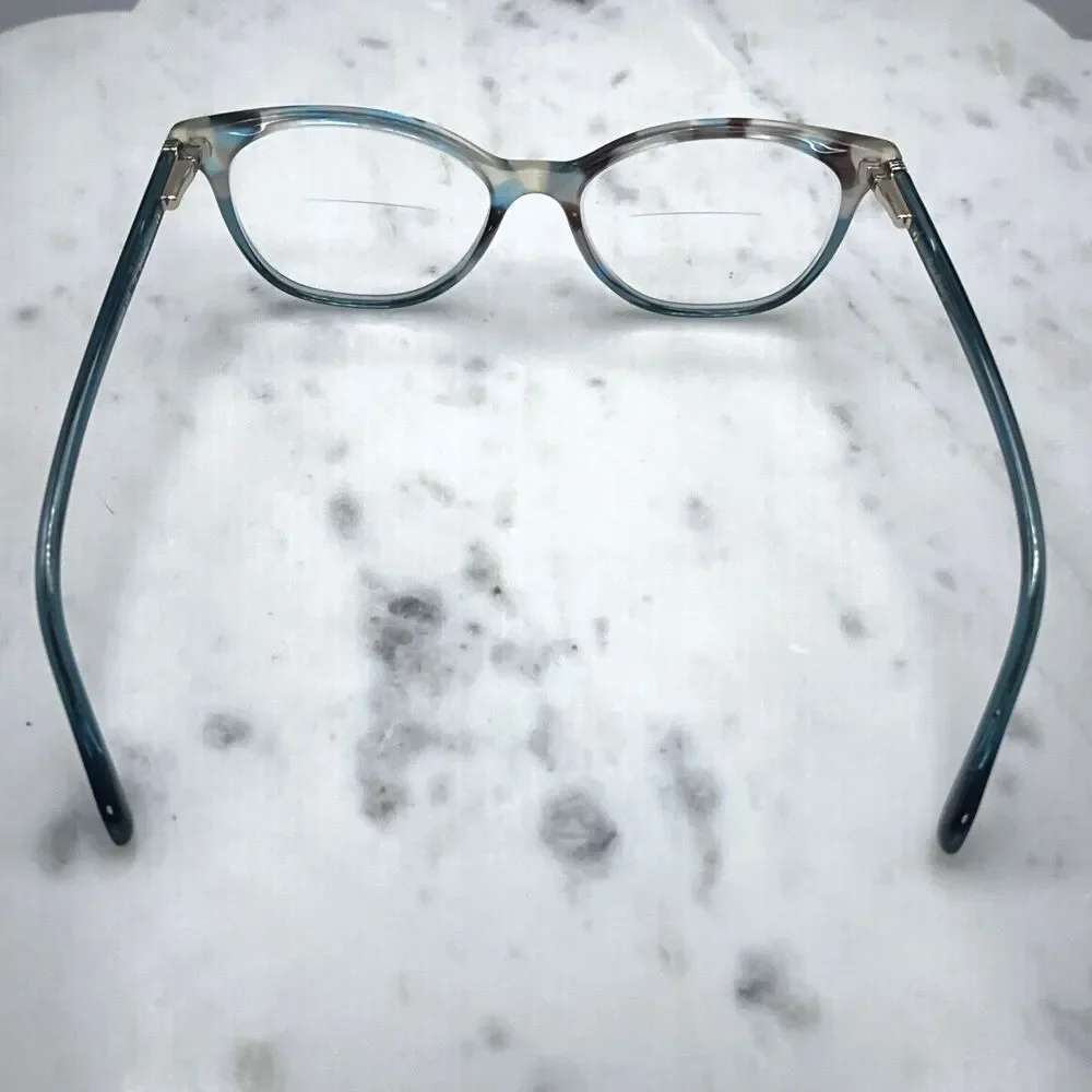 Lilly Pulitzer Bobbie TE Teal Blue Tort Marble Eyeglasses Frames Only 49-15-135